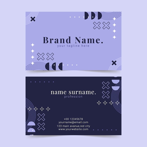 Free vector flat design abstract business card