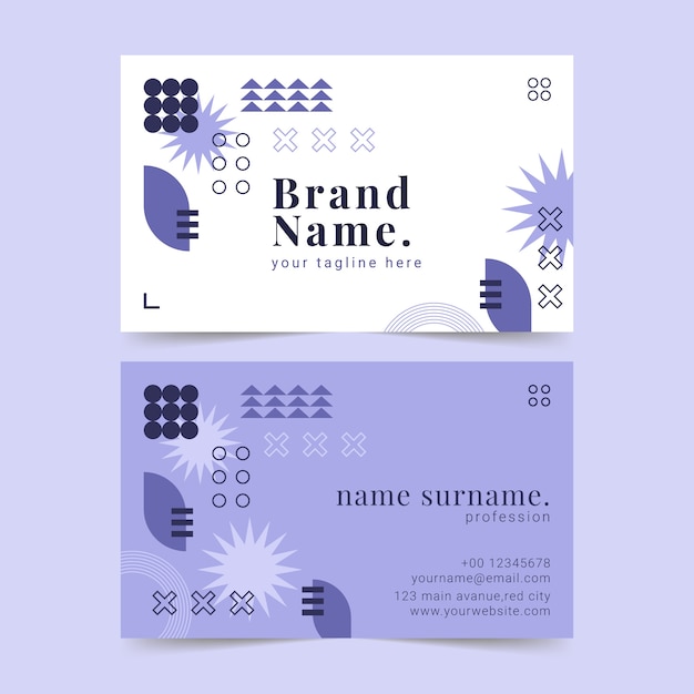 Free vector flat design abstract business card