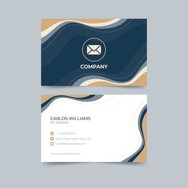 Free vector flat design abstract business card