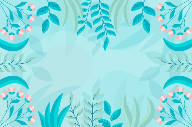 Free vector flat design abstract floral background concept