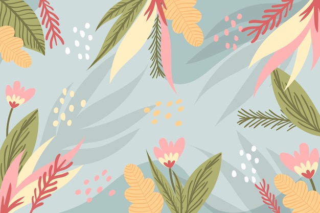 Free vector flat design abstract floral background