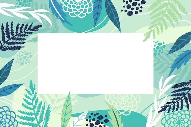 Flat design abstract floral background