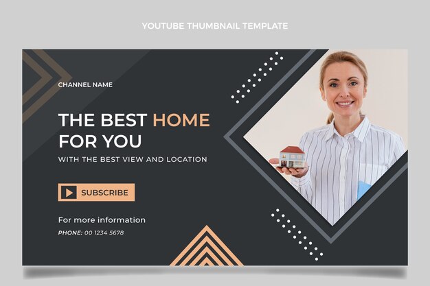 평면 디자인 추상 부동산 YouTube 미리보기 이미지