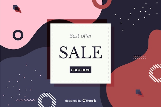 Free vector flat design abstract sale background