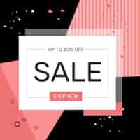 Free vector flat design abstract sale background