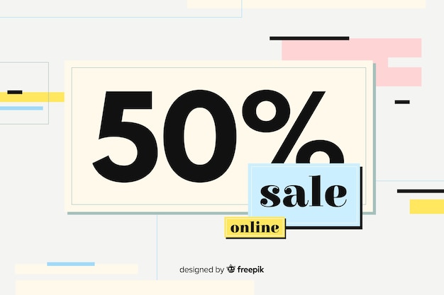 Бесплатное векторное изображение Плоский дизайн абстрактный фон продажи