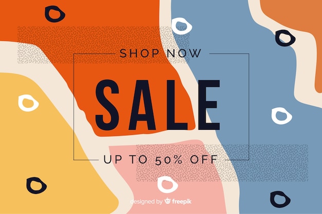 Free vector flat design abstract sale background