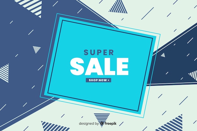 Flat design abstract sale background