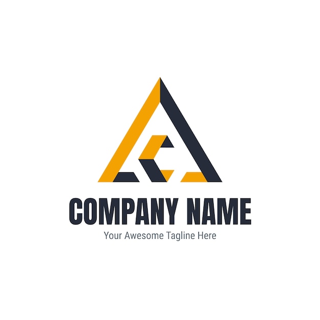 Flat design ac logo template