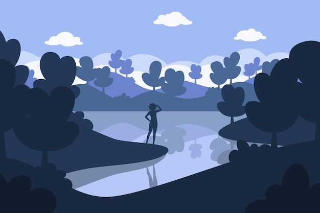 Free vector flat design adventure background