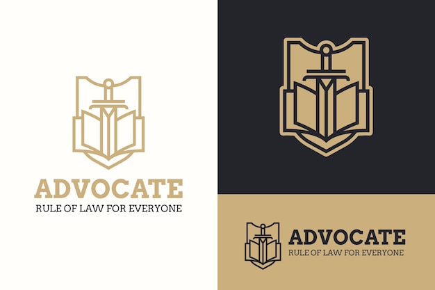 Free vector flat design advocate logo template