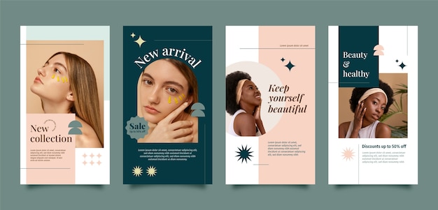Flat design aesthetic medicine instagram stories