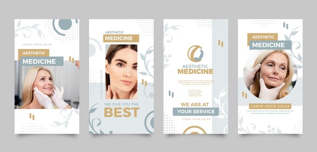 フラットなデザインの美容医療のinstagramストーリー