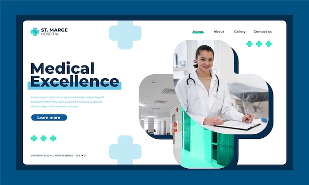 Free vector flat design aesthetic medicine landing page