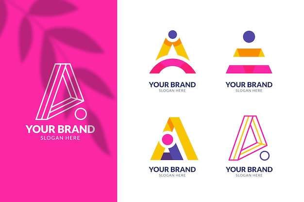 Free vector flat design ai logo collection