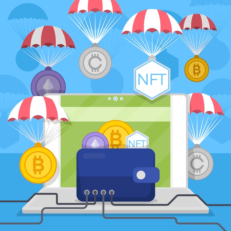 Free Vector flat design airdrop illustration