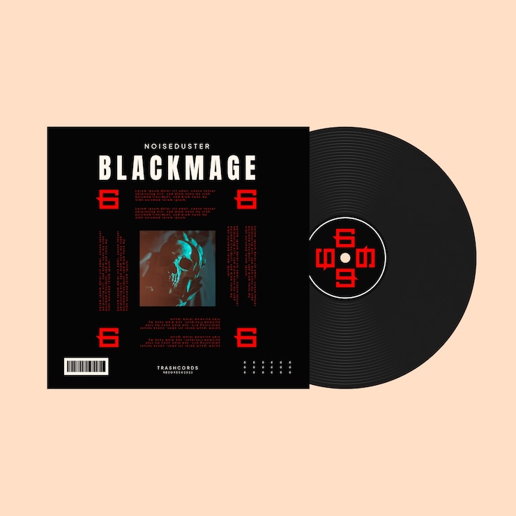 Free Vector flat design album cover template