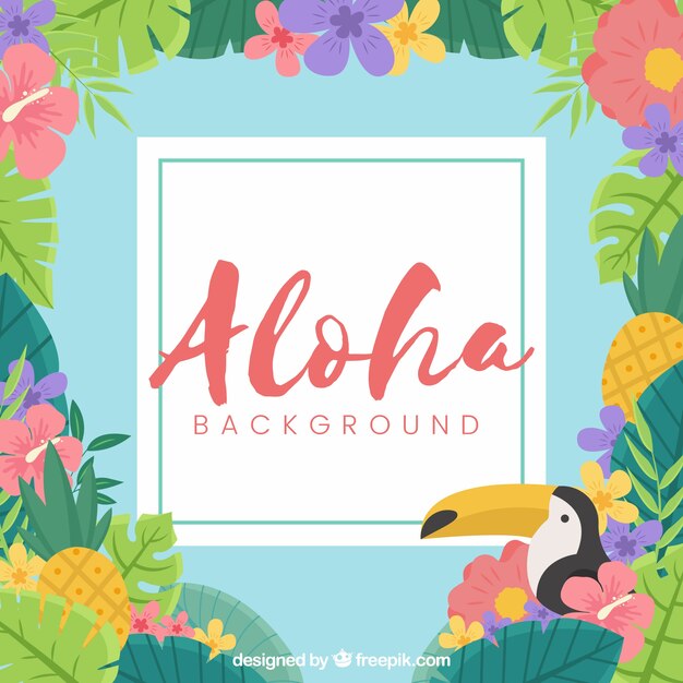 Плоский дизайн aloha pelican background