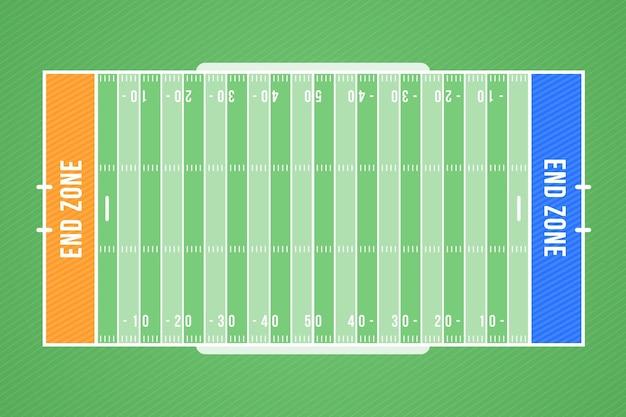 Free vector flat design american footbal field