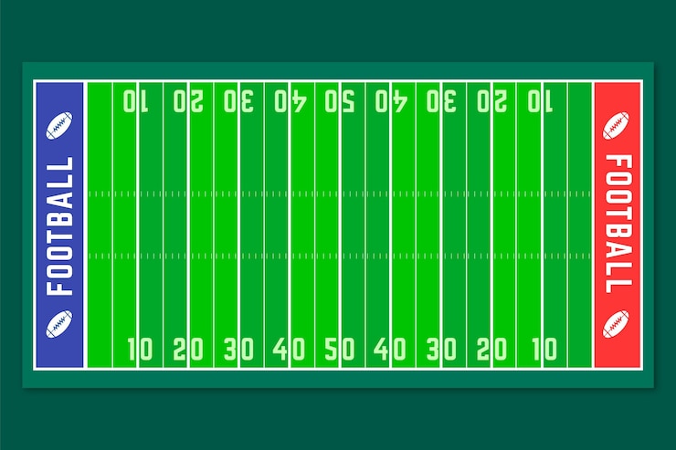 Free Vector flat design american footbal field
