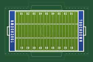 Free vector flat design american footbal field