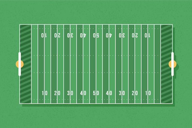 Бесплатное векторное изображение Плоский дизайн американского футбольного поля
