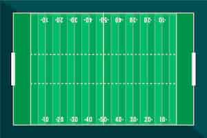 Free vector flat design american football field flat lay