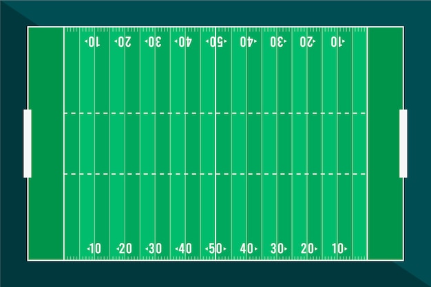 Free Vector Flat American Football Field In Top View Free Vector Flat American Football Field In Top View