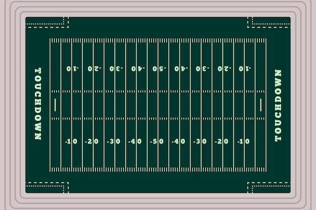 無料ベクター 平面図でフラットなデザインのアメリカンフットボール場