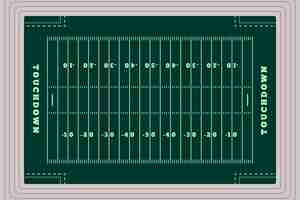 Free vector flat design american football field in top view