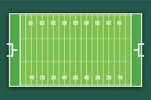 Free vector flat design american football field