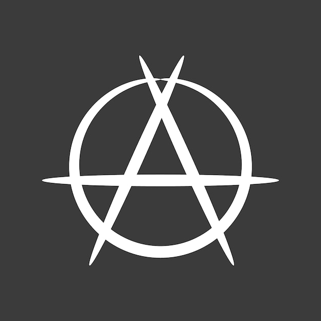 Free vector flat design anarchy symbol logo