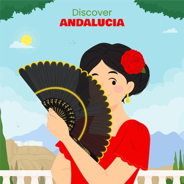 Free vector flat design  andalucia illustration