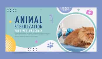 Free vector flat design animal sterilization template