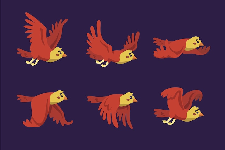 Free Vector flat design animation frames element collection