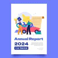 Free vector flat design annual report template