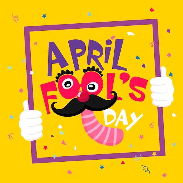 Free vector flat design april fools day concept