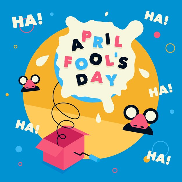 Free vector flat design april fools day concept