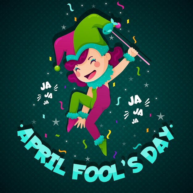 Free vector flat design april fools day concept