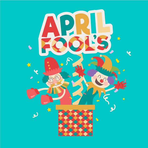 Free vector flat design april fools day concept