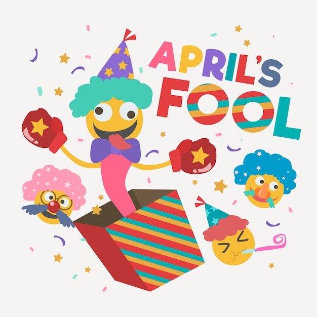 Free vector flat design april fools day event