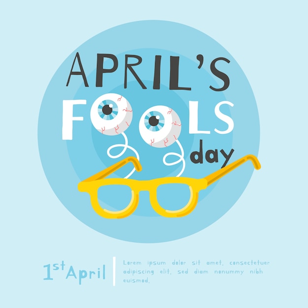 Free vector flat design april fools day illustration