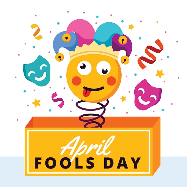 Free vector flat design april fools day