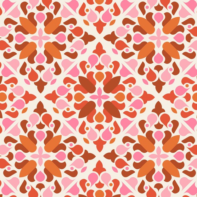 Flat design arabesque pattern