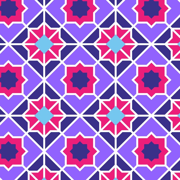 Free vector flat design arabesque seamless pattern