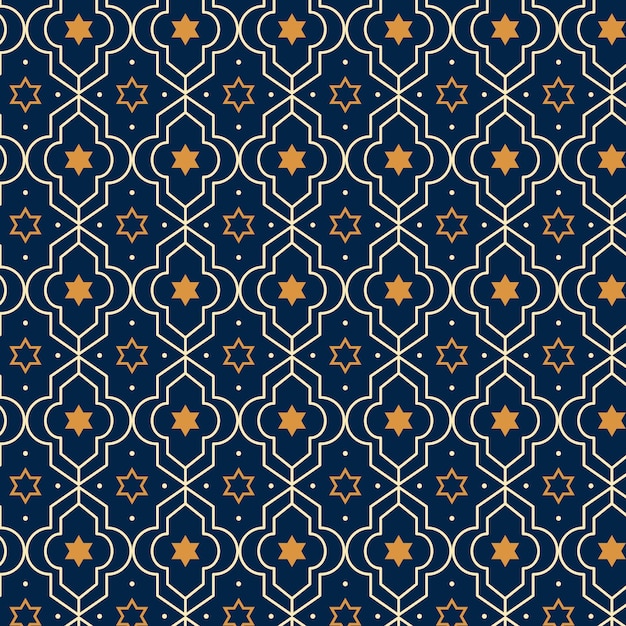 Flat design arabesque seamless pattern