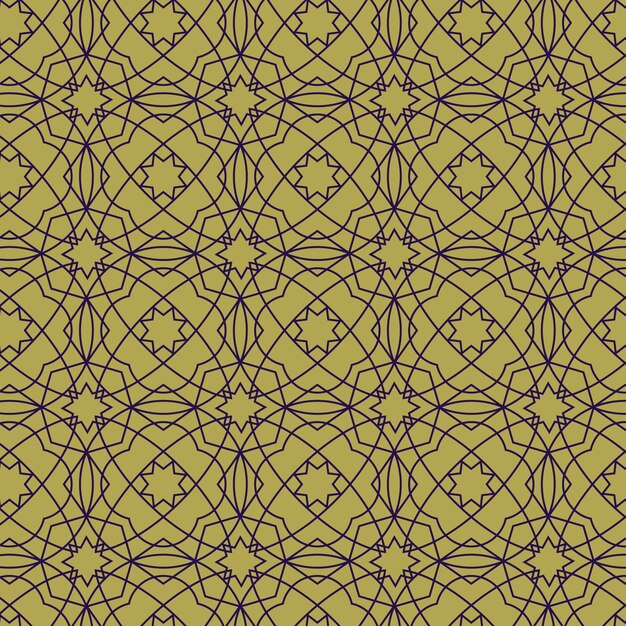 Flat design arabesque seamless pattern