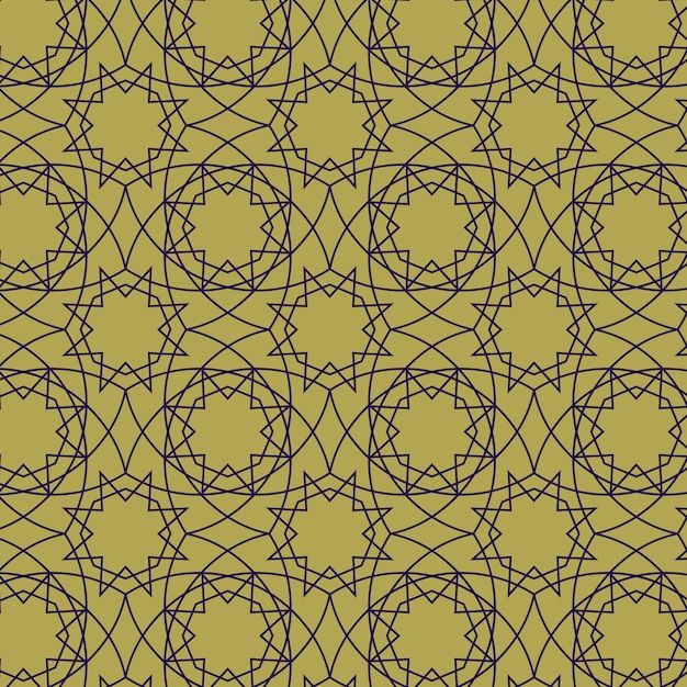 Flat design arabesque seamless pattern