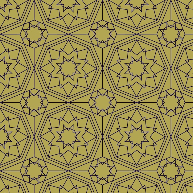 Flat design arabesque seamless pattern