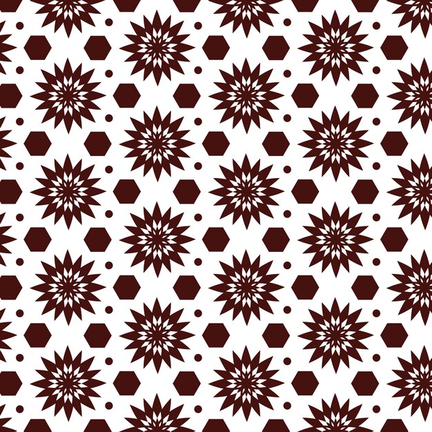 Free vector flat design arabesque seamless pattern